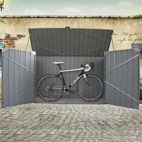 metal bike box|are metal bike sheds safe.